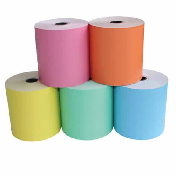 Picture of Blue 80mm x 80mm Thermal Printer Cash Roll (12mm core)